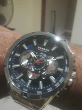 Curren-reloj para hombre, de cuarzo con cronógrafo, de pulsera, resistente al agua, deportivo, de acero inoxidable, masculino