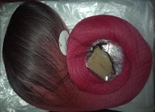 LOUIS FERRE negro Rosa rojo pelucas Cosplay largo recto Ombre peluca sintética con flequillo negro las mujeres Afro resistente al calor de fibra