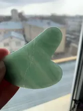 Gua sha-Tabla de piedra de Jade Natural, masajeador de cuarzo rosa, placa Guasha, rascador facial, herramientas para cara, cuello y espalda