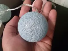 Garland-Lights String Fairy-Lights-Decoration Cotton-Ball Xmas Wedding-Party Holiday