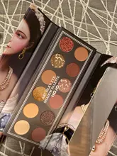 HOJO-paleta de sombra de ojos, 12 colores Nude, brillante, mate, resistente al agua, fácil de llevar, pigmento brillante, sombra de ojos en polvo, maquillaje de belleza