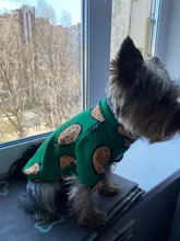 Cute Print Small Dog Hoodie Coat Winter Warm Pet Clothes for Chihuahua Shih Tzu Sweatshirt