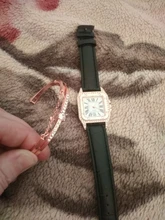 Reloj de pulsera con esfera cuadrada estrellada de diamante para mujer, conjunto de cronógrafos de pulsera, de cuero, de cuarzo, femenino