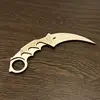 Knife Karambit No. 3 Cs: go Wood-plywood 1:1 assembled model toy-workpiece for creativity ► Photo 2/3