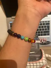 Pulsera de Yoga de 7 Chakras para hombre y mujer, cuerda elástica, joyería energética de piedra Natural, equilibrio de oración, cuentas hechas a mano semipreciosas de la suerte