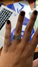 Korean Fashion Silver Color Geometric Adjustable Size Rings For Women Ladies Luxury Jewelry