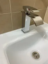 Faucet-Waterfall Vanity-Sink Washing-Taps Cold-Basin Chrome Bathroom Brass Rozin Single-Lever