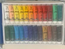 Pintura acrílica profesional de 12/24 colores 15ml tubos pintura de dibujo pigmento cuadro de pared pintado a mano para artista DIY