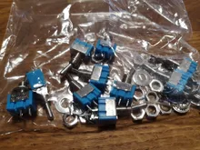 Interruptor de encendido y apagado MTS-101, 2 pines, ac, 2 posiciones, AC125V/6A 250V/3A 6mm, azul, 10 Uds.