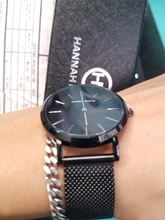 Japón Movimiento de Cuarzo de Alta Calidad 36mm hannah Martin Mujeres de Malla de Acero Inoxidable de Oro Rosa Damas Impermeable Reloj Dropshipping