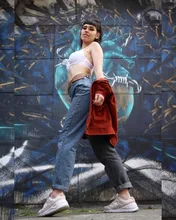 Viifaa-vaqueros de cintura alta para mujer, Vaqueros rectos informales con cremallera, color negro y azul, dos tonos, 2020