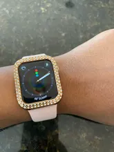 Funda de diamante para Apple Watch 5, 44mm, 40mm, iWatch Series 4, protector de pantalla, funda de PC para Apple Watch 3, 38mm, 42mm