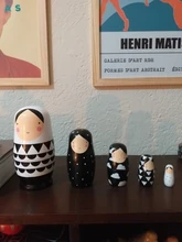 Juego de 5 uds. De muñecas rusas de anidación, muñeca Matryoshka de madera pintada a mano M89C