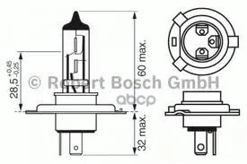 Лампа Standard H4 12v 60/55w(Блистер) Универсальный Bosch арт. 1987301001