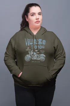 

Angemiel Wear Vintage Motor Green Women 'S Hooded Sweatshirt