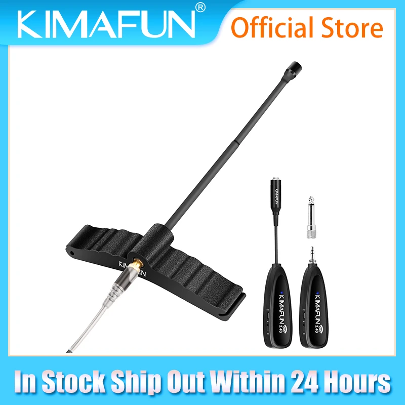 KIMAFUN Wireless Condenser Instrument Mic Cello Special Microphone For Stage Performance Wireless Musical Viola Microphone