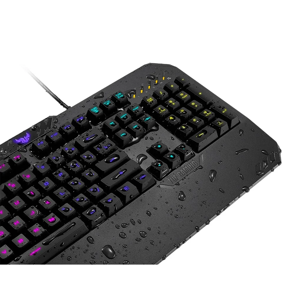Компьютерная игровая меха-мембранная водонепроницаемая Клавиатура ASUS TUF gaming K5 Black