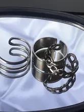 Conjunto de anillos circulares de Metal para mujer, Hiphop/Rock, accesorios de dedo abiertos, anillo de cola de Color plateado, regalo de joyería