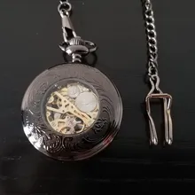 Watch-Set Chain Pendant Clock Mechanical-Pocket Vintage Necklace for Men Pouch Bag Reloj-De-Bolsillo