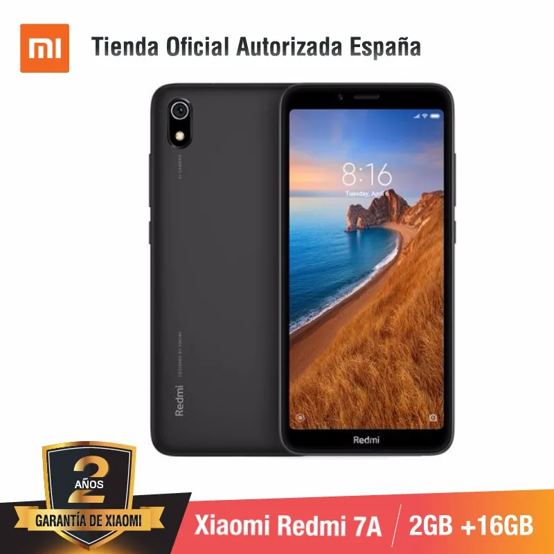 

[Global Version for Spain] Xiaomi Redmi 7A (Memoria interna de 16GB, RAM de 2GB, Camara de 13MP+5 MP) Movil