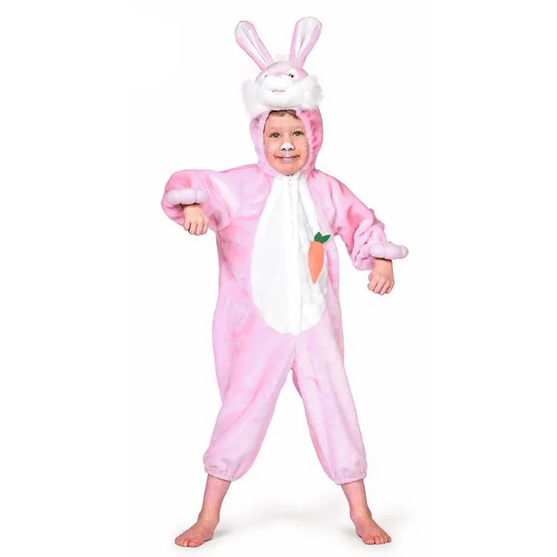 

Pink Rabbit Costume For Kids Halloween Costume For Famliy Father And Child Animal Cosplay 2021 New Arrival