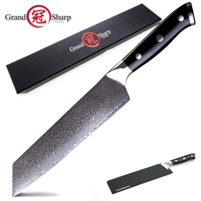 Дамасские кухонные ножи Kiritsuke Gyuto поварской нож 67 слоев японский Дамаск vg10 высокоуглеродистой стали профессиональная кухня