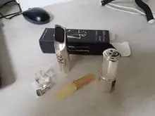 Nuevo Profesional Tenor, Soprano boquilla saxofón Alto Metal plateado Sax piezas de la boca de accesorios D5 D6 D7 D8 D9
