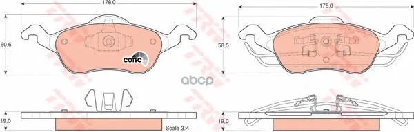 Колодки Тормозные Ford Focus 9805 Передние Trw/Lucas Gdb1358 TRW/Lucas арт. GDB1358