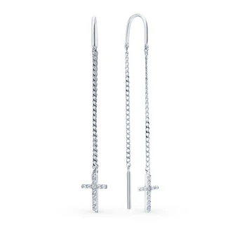 

Silver earrings with cubic zirconia sunlight
