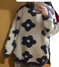 Suéteres de moda para mujer, jerséis de flores para invierno