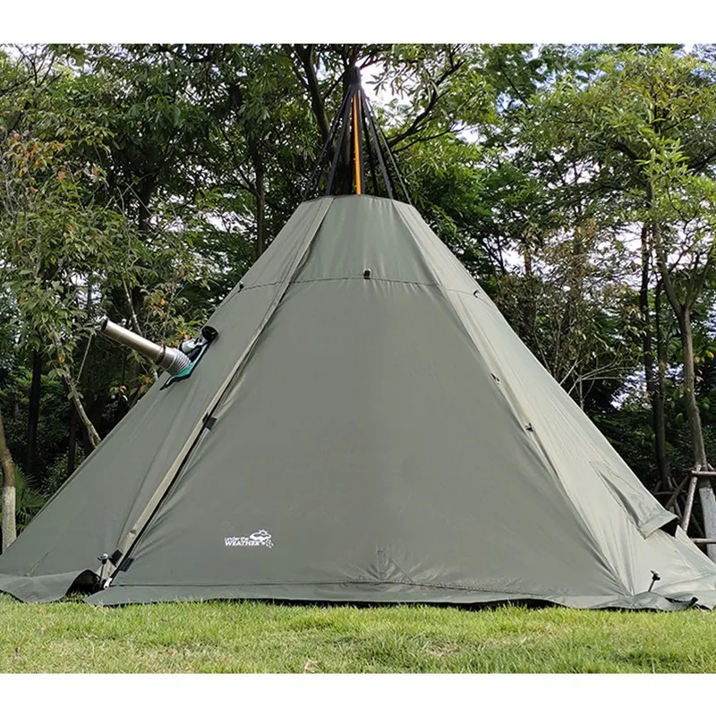 Teepee Tent For Winter Canvas With Wood 