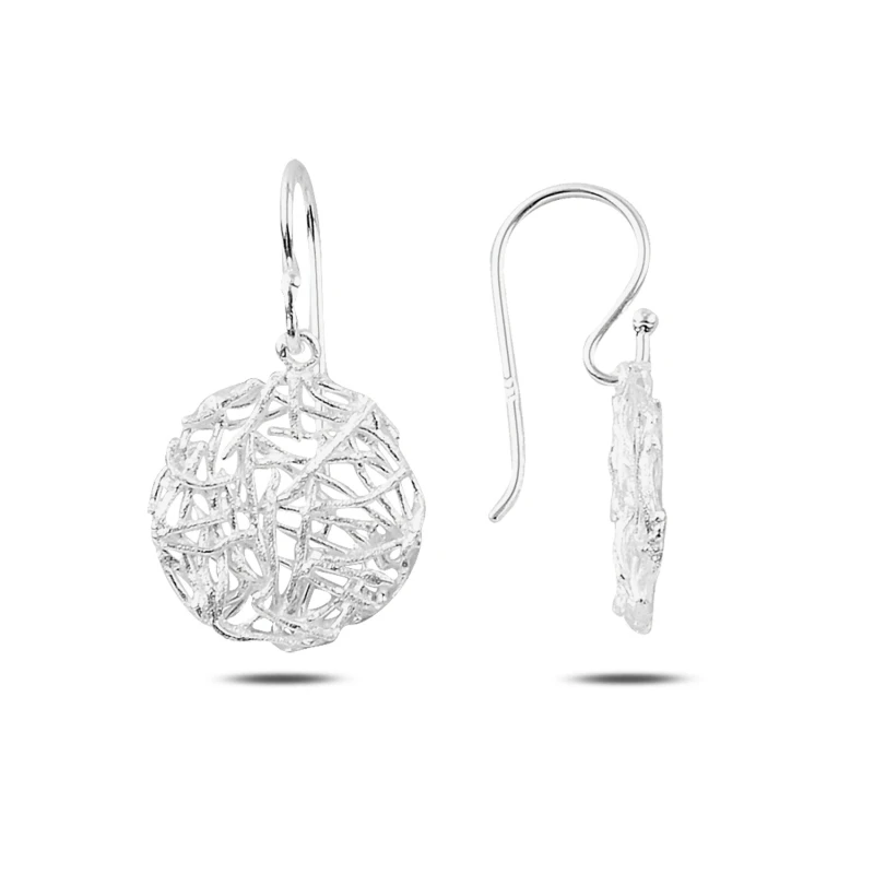 

Armagano Matt Patterned Bird 'S Nest Earrings