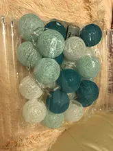 Garland-Lights String Fairy-Lights-Decoration Cotton-Ball Xmas Wedding-Party Holiday