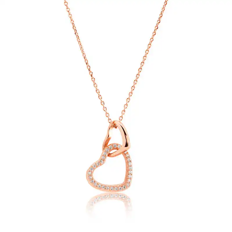 

Silver Two Heart Woman Necklace