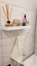 Bathroom Shelves Shampoo-Shelf White Aluminum Rack Painted-Space Single-Tier