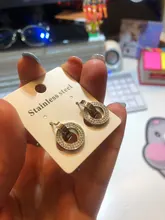 XUANHUA-pendientes de tuerca de acero inoxidable para mujer, joyería de moda para mujer, accesorios de joyería, abalorio, efecto de masa bohemio, 2019