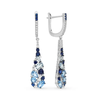 

Silver earrings with spinel and cubic zirconia sunlight sample 925