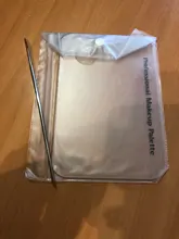 Maquillaje paleta de mezcla acrílico espátula paleta de maquillaje base de acero inoxidable manos libres de placas de estampado accesorios de maquillaje