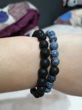 Set Bracelet Rope Jewelry Beaded Couples Lava-Stone Distance Tiger-Eye Black White Natural