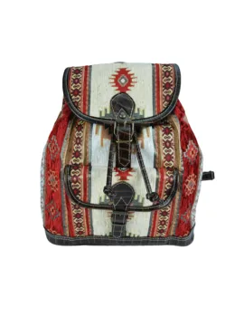

Handmade Elegant Backpack designed with special kilim patterned fabric