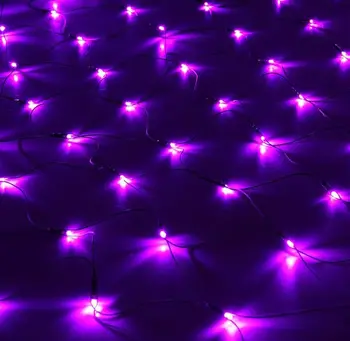 

Led festoon "grid" 1,5x1 m, ac220v, cord clear color, 140 purple LED lamp