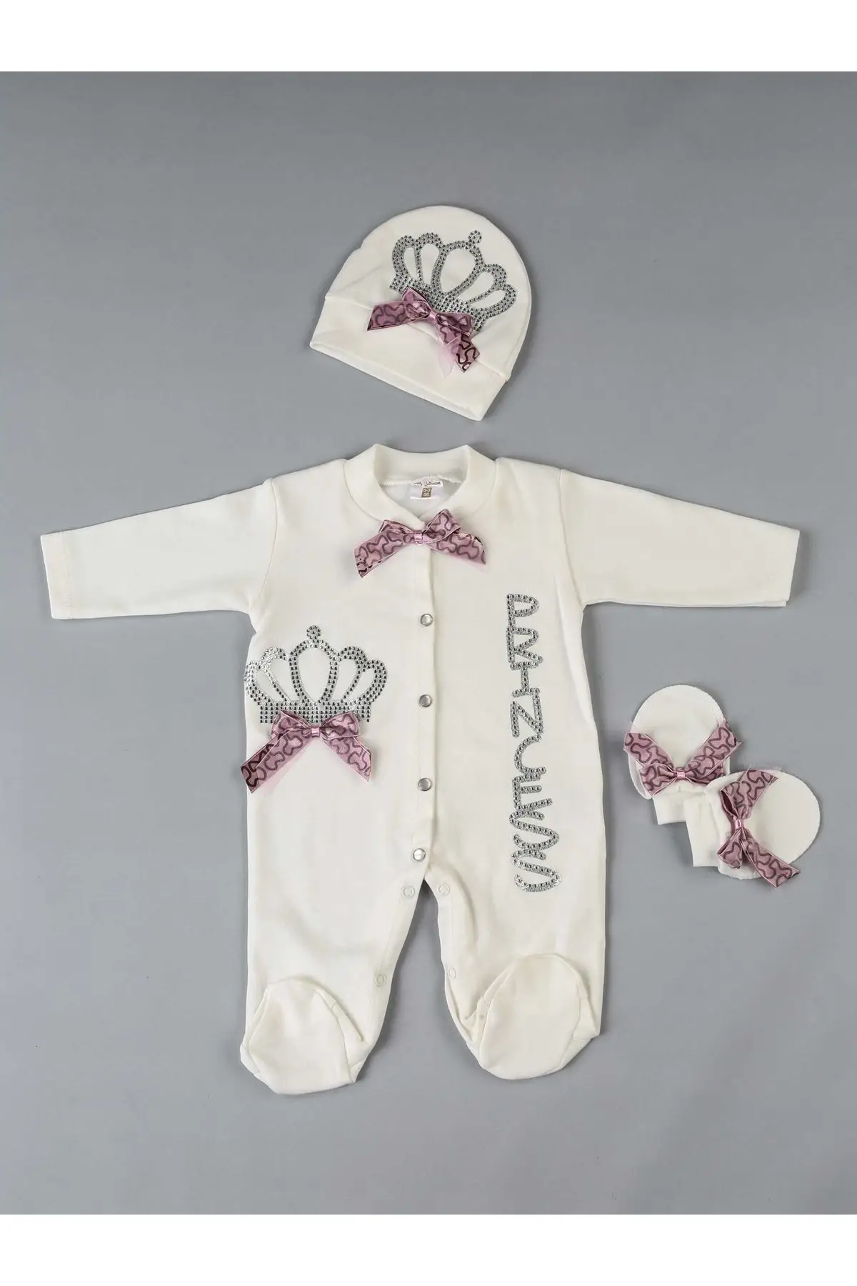 

Purple Princess 3 PCs Girl Baby Jumpsuit