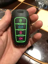 Cuero Luminoso de llave de coche para gran pared Haval Coupe H7 H8 H9 GMW H6, cubierta pequeña a rayas de Color, carcasa del mando a distancia, llavero