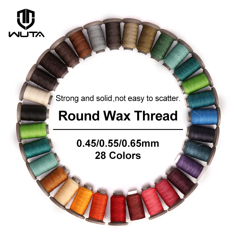 

WUTA 70-120m Round Waxed Thread Repair Cord String Polyester Hand Sewing Line for Braided Bracelet DIY Accessories Leather Craft
