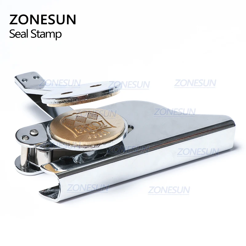  ZONESUN Custom Brass Embossing Stamp Logo Personalized Embossing Seal Stamp For Letter Wedding Enve