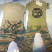 Conjunto de ropa de algodón para recién nacido, camiseta de manga corta con estampado de letras, pantalones informales, trajes para niños pequeños