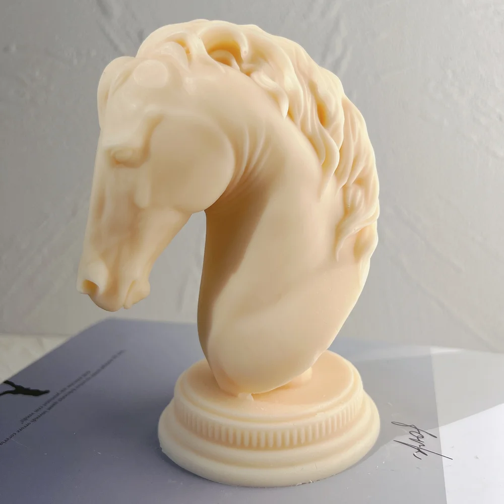 Horse Head Statue Candle Silicone Mold Bust Riding Sculpture Art Figurine Animal Poney Candle Mould silicone mold,silicone candle mold,silicone candle molds,candle mold