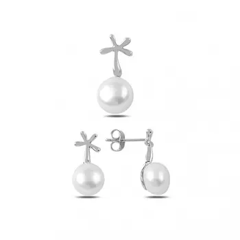 

Angemiel 925 Silver Set With Pearl