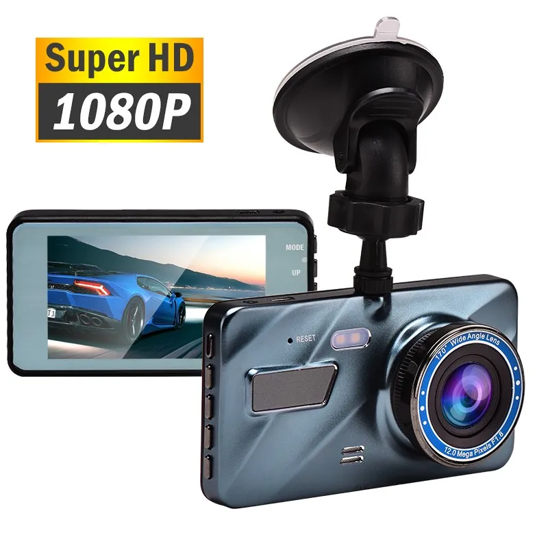 Многофункциональная автомобильная dvr камера 3,6 дюймов 1080P HD Dash Cams видео рекордер 170 ° ночное видение Авто видеокамера с камерой заднего вида s - Название цвета: Черный