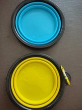 Recipiente de silicona plegable para mascotas, cuenco grande de 1000ml, portátil, para viaje al aire libre, contenedor de comida para cachorros